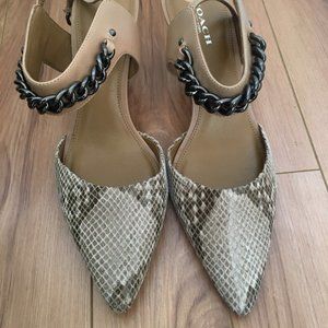 COPY - Coach Snakeskin Garland Heels
